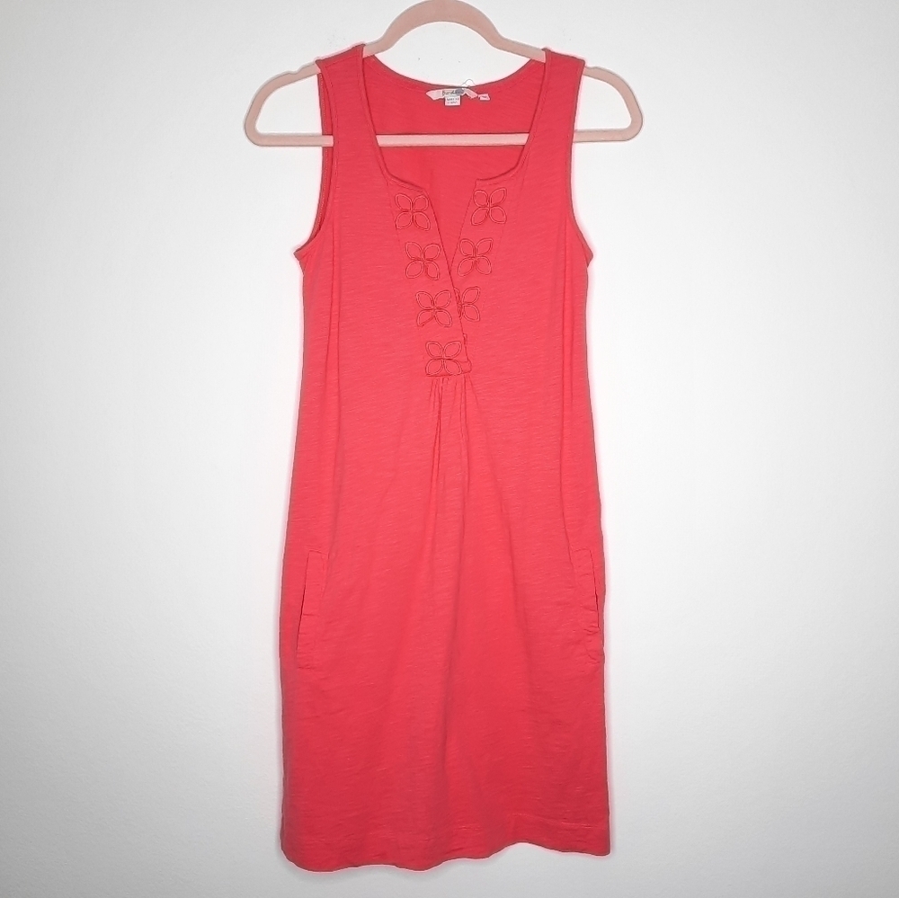 Boden Coral Floral Trim Dress 2